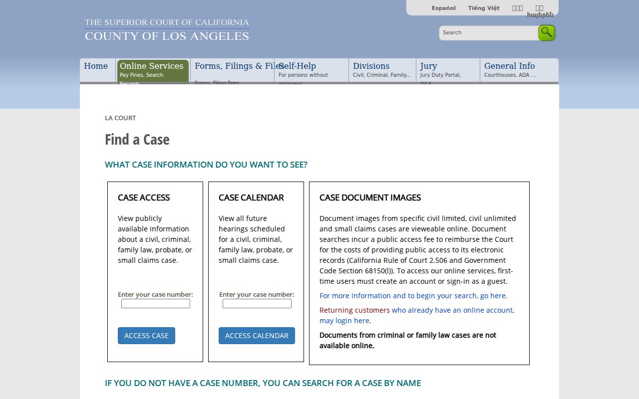 Glendora residents directory reference to Los Angeles court case search