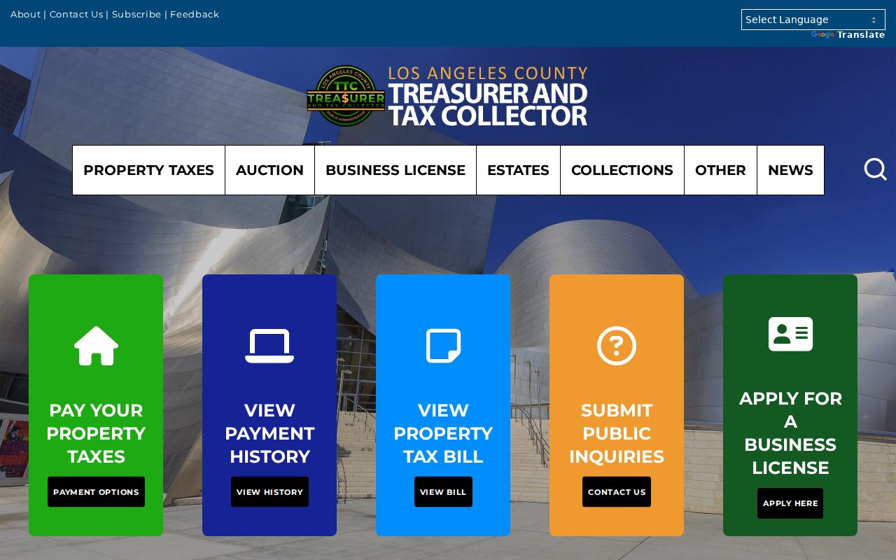 Glendora street directory reference to Los Angeles County property tax records